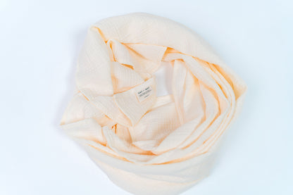 100% Organic Cotton Muslin Baby Blanket (Cream)